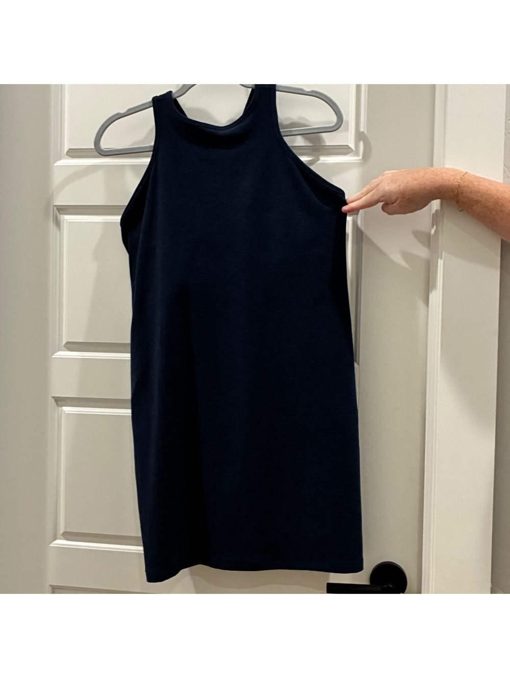 Beyond Yoga Women’s 1X Navy Blue Tank Dress Sleeveless Stretch Made in USA